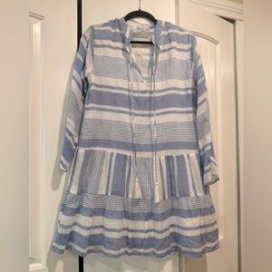 Striped Blue and White Dress